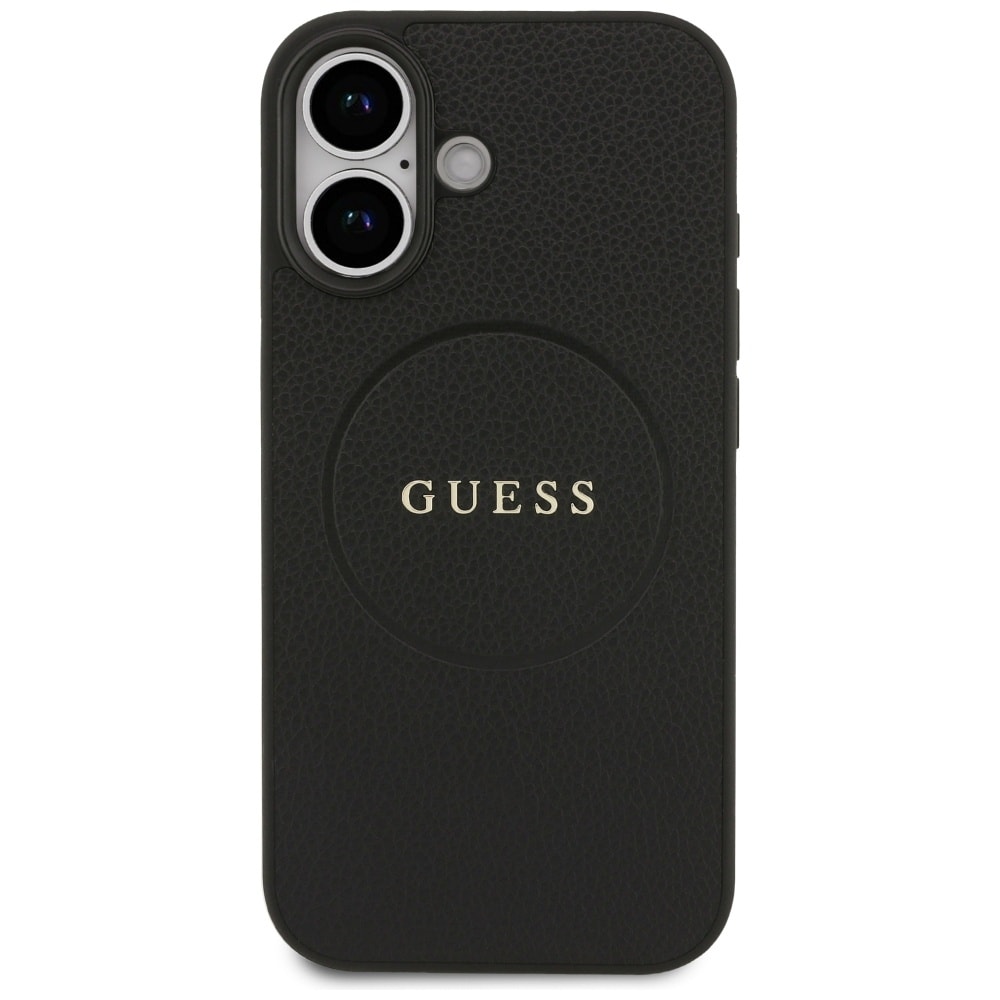 Guess Grained Ring MagSafe-fodral för iPhone 17 - svart
