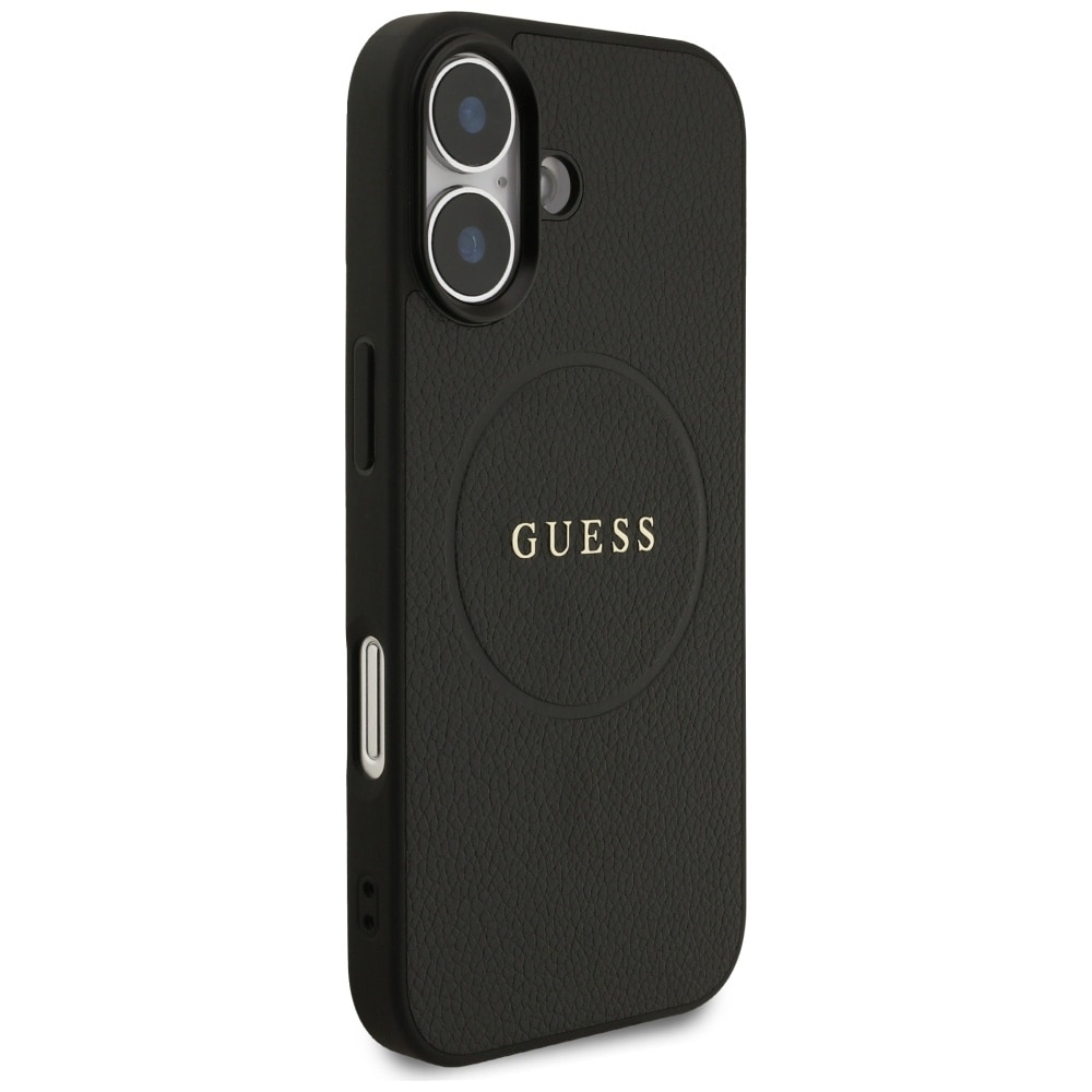 Guess Grained Ring MagSafe-fodral för iPhone 17 - svart