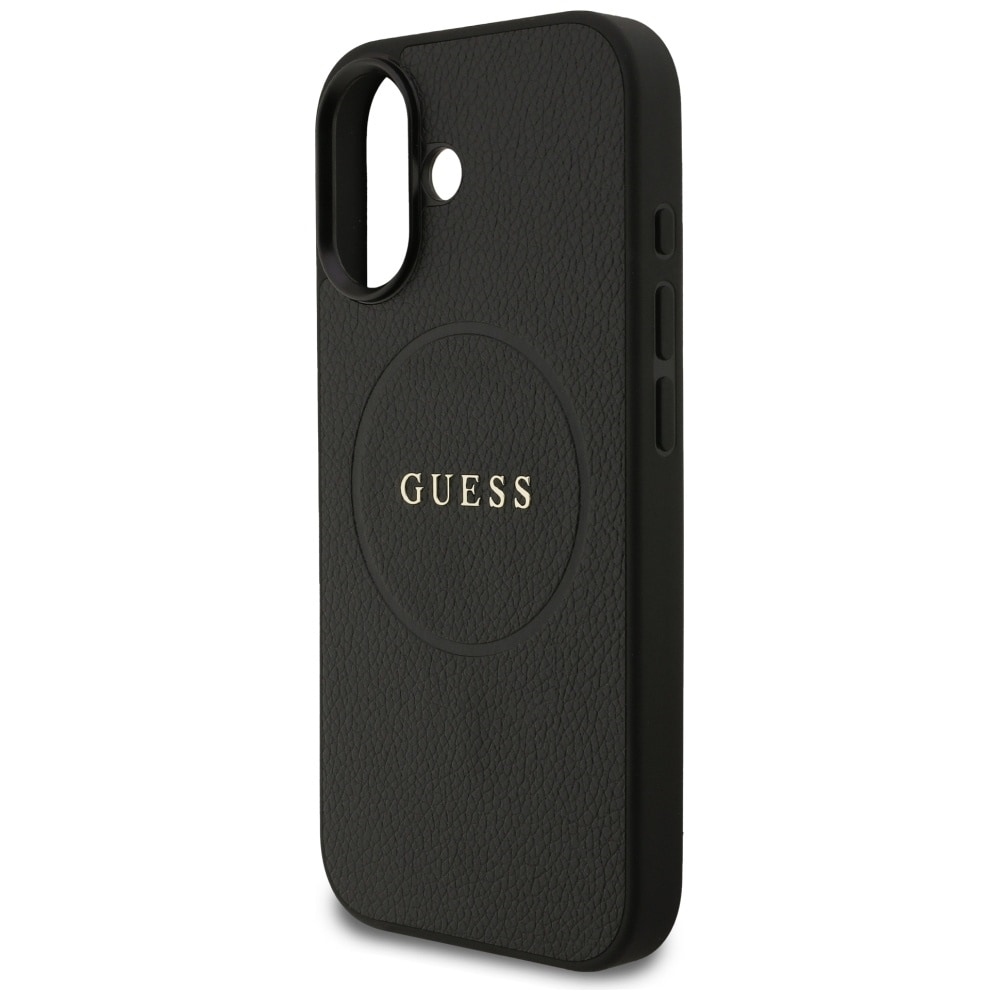Guess Grained Ring MagSafe-fodral för iPhone 17 - svart