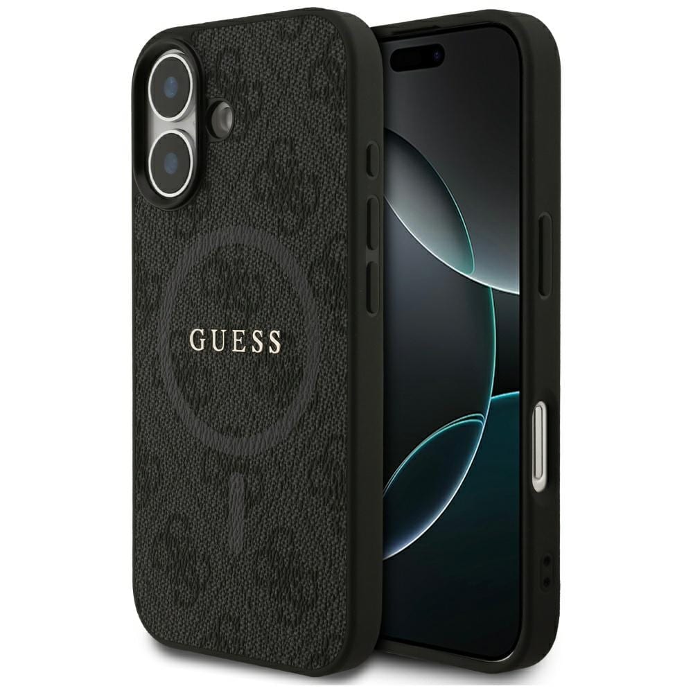 Guess 4G Ring Classic Logo MagSafe-fodral för iPhone 17 - svart