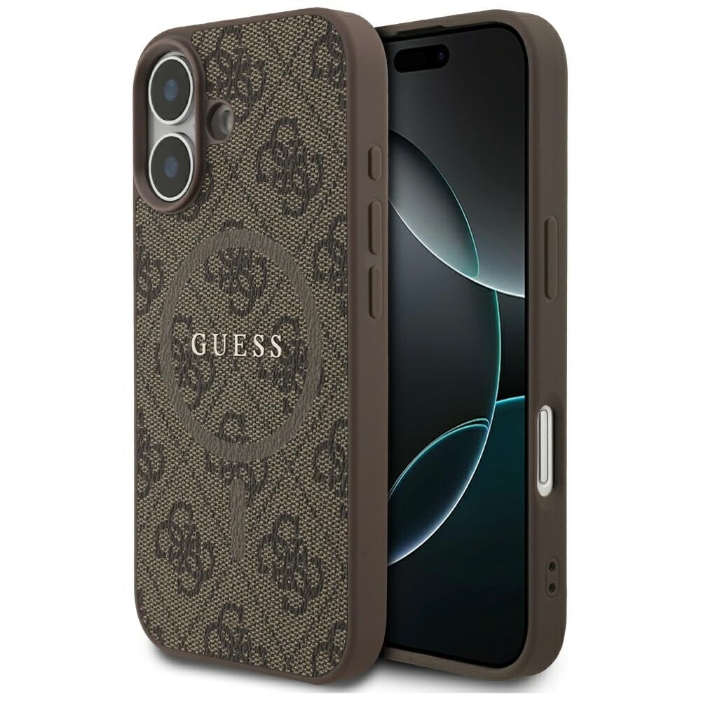 Guess 4G Ring Classic Logo MagSafe-fodral för iPhone 17 - Brun