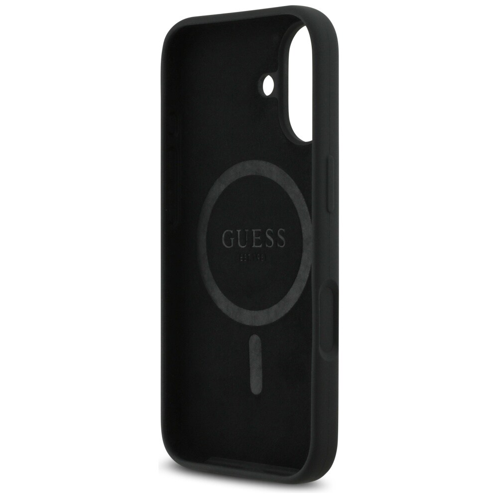 Guess MagSafe-etui med trekantlogo i silikone til iPhone 17 - Sort