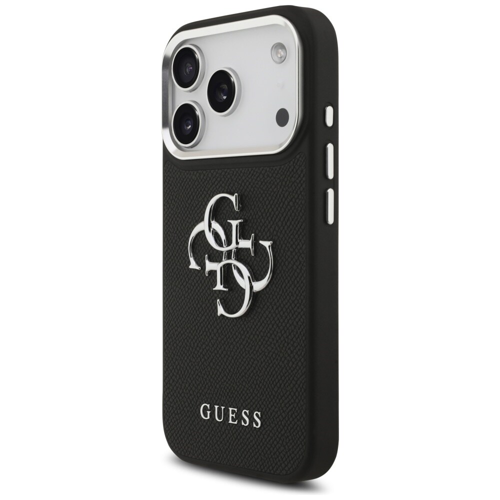 Guess Grained Big 4G Classic Logotaske til iPhone 17 Pro - sort