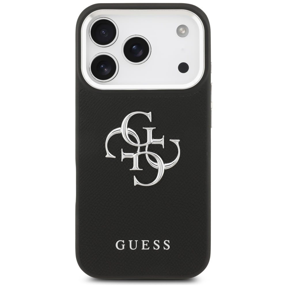 Guess Grained Big 4G Classic Logotaske til iPhone 17 Pro - sort