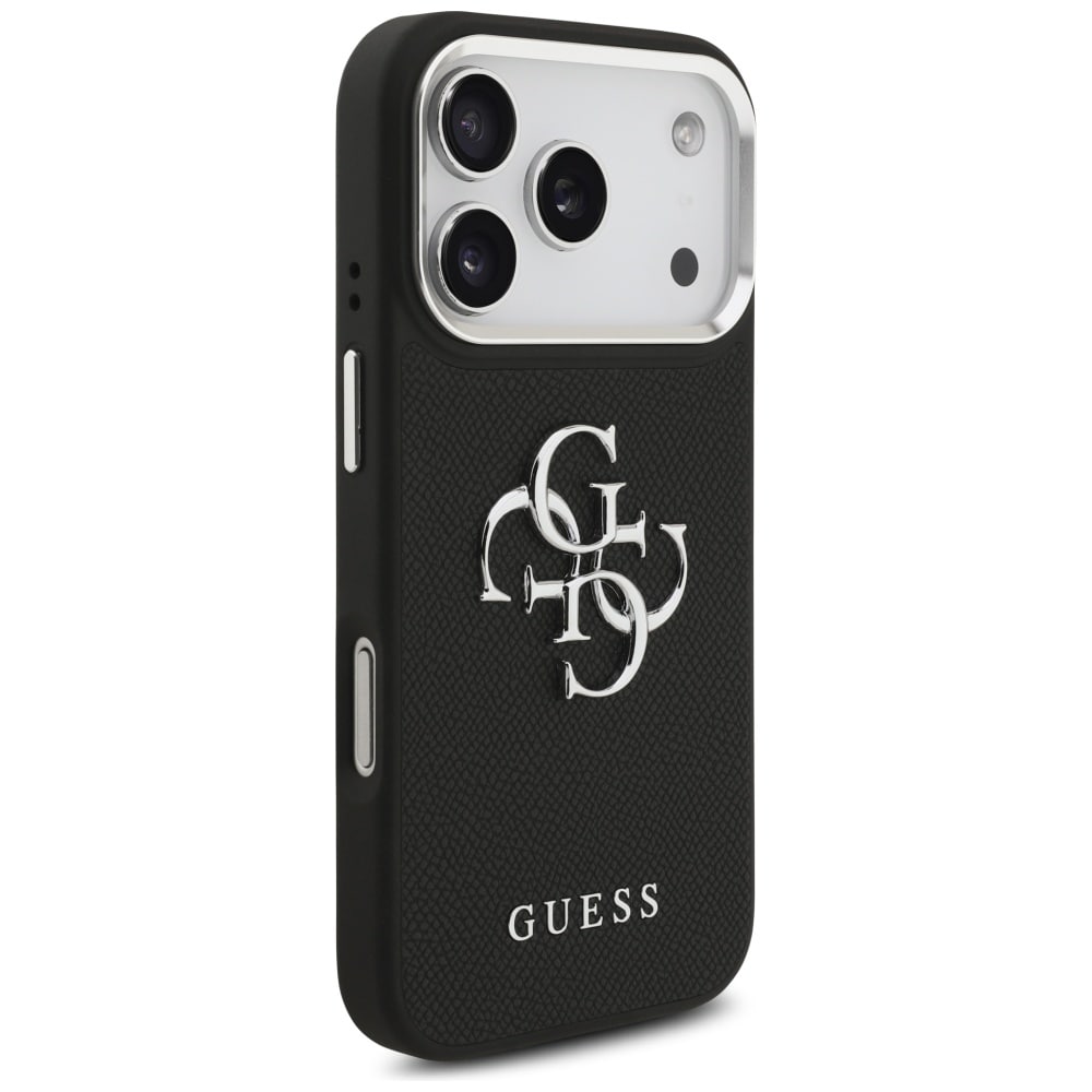 Guess Grained Big 4G Classic Logotaske til iPhone 17 Pro - sort