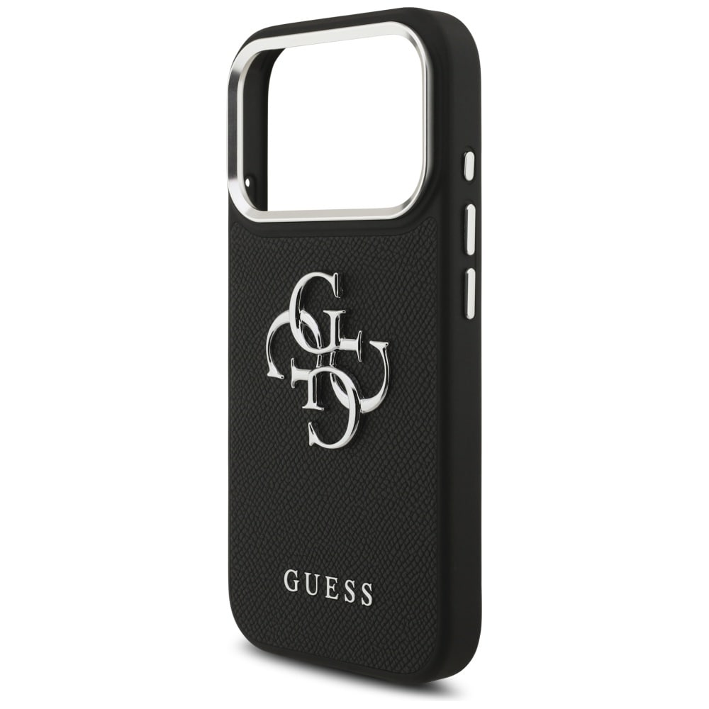 Guess Grained Big 4G Classic Logotaske til iPhone 17 Pro - sort