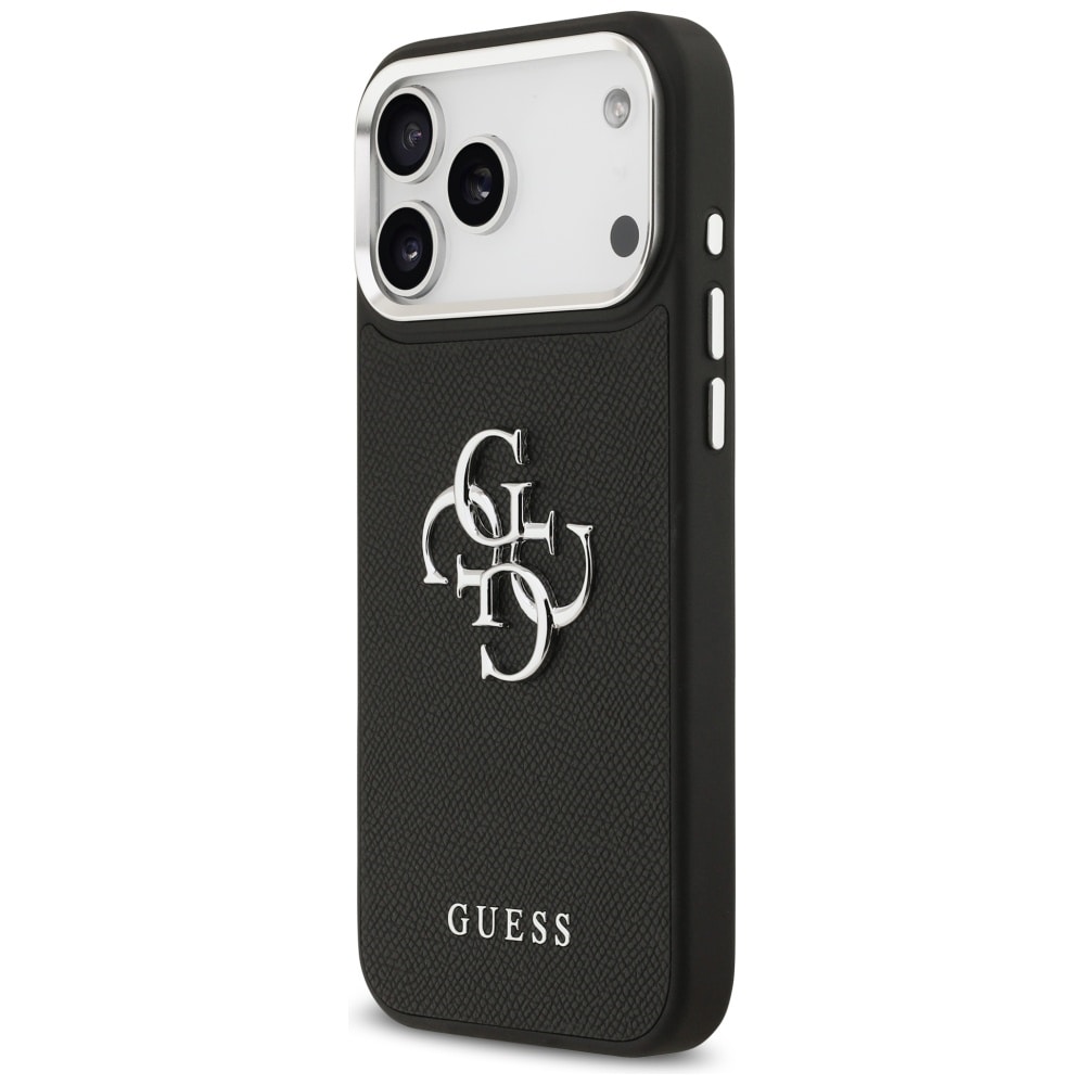 Guess Grained Big 4G Classic Logotaske til iPhone 17 Pro Max - sort