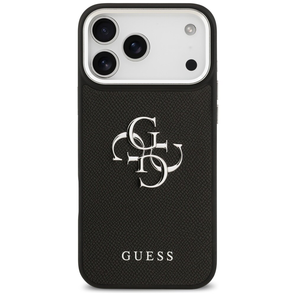 Guess Grained Big 4G Classic Logotaske til iPhone 17 Pro Max - sort