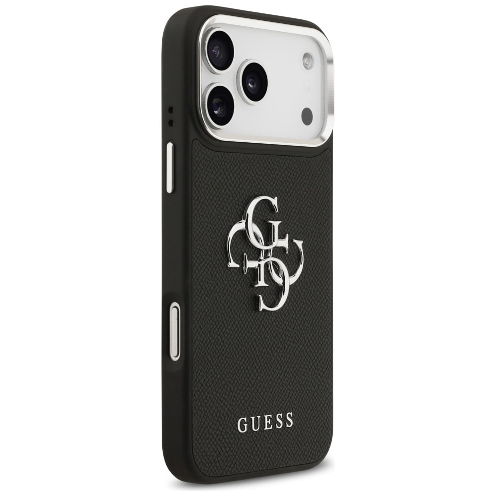 Guess Grained Big 4G Classic Logotaske til iPhone 17 Pro Max - sort