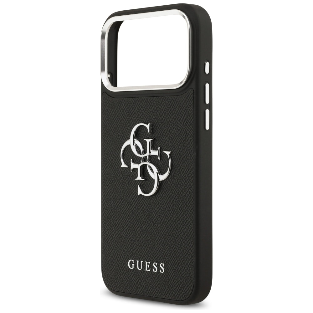 Guess Grained Big 4G Classic Logotaske til iPhone 17 Pro Max - sort