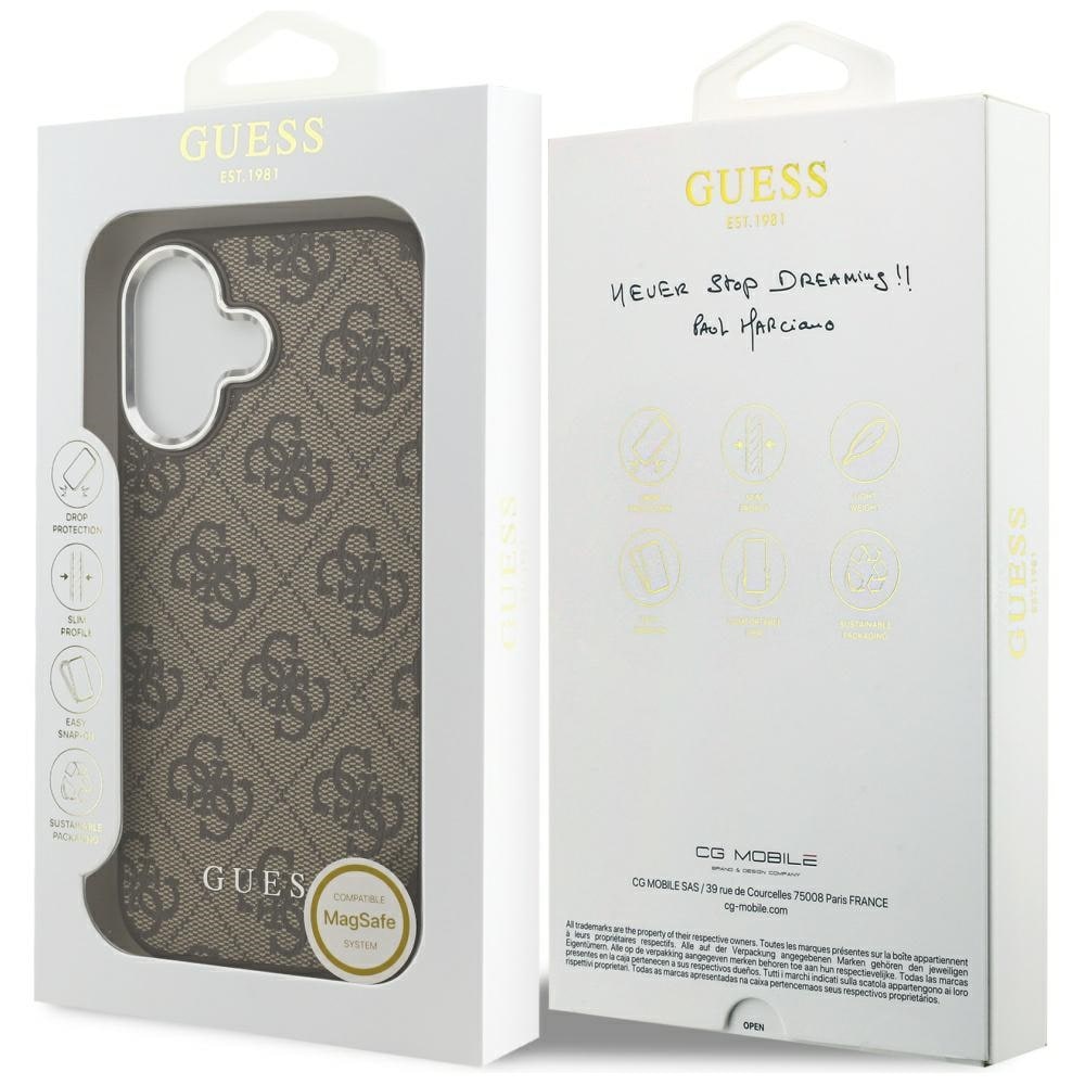 Guess 4G Classic Logo MagSafe-etui til iPhone 17 - brun