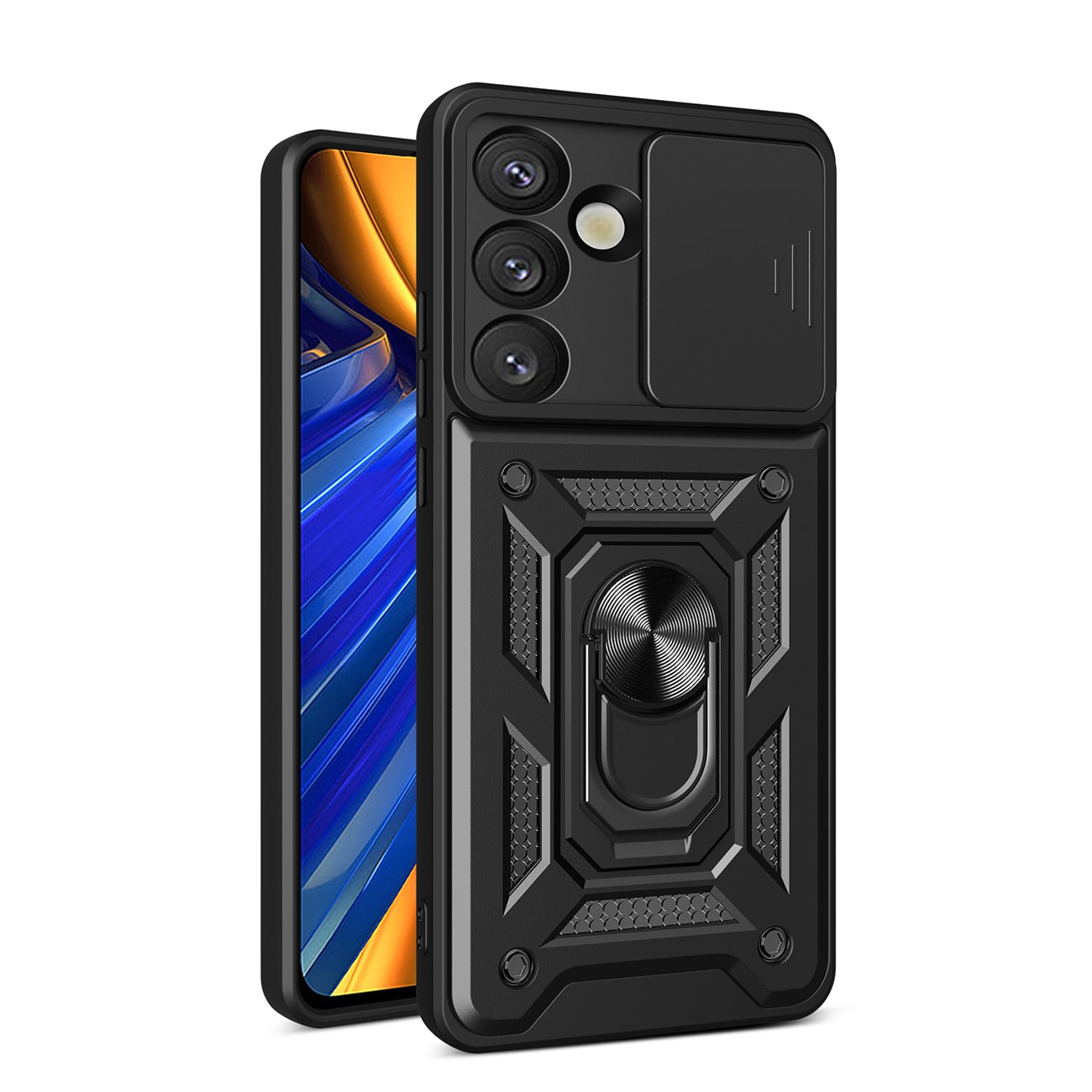 Hybrid Armor Camshield-fodral för Samsung Galaxy S26 Ultra - Svart