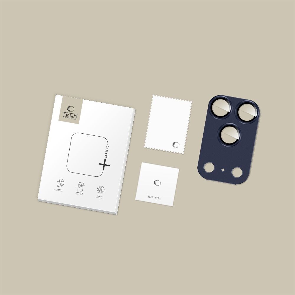 Tech-Protect Camfull Fit+ Kameralinsglas för iPhone 17 Pro - Marinblå