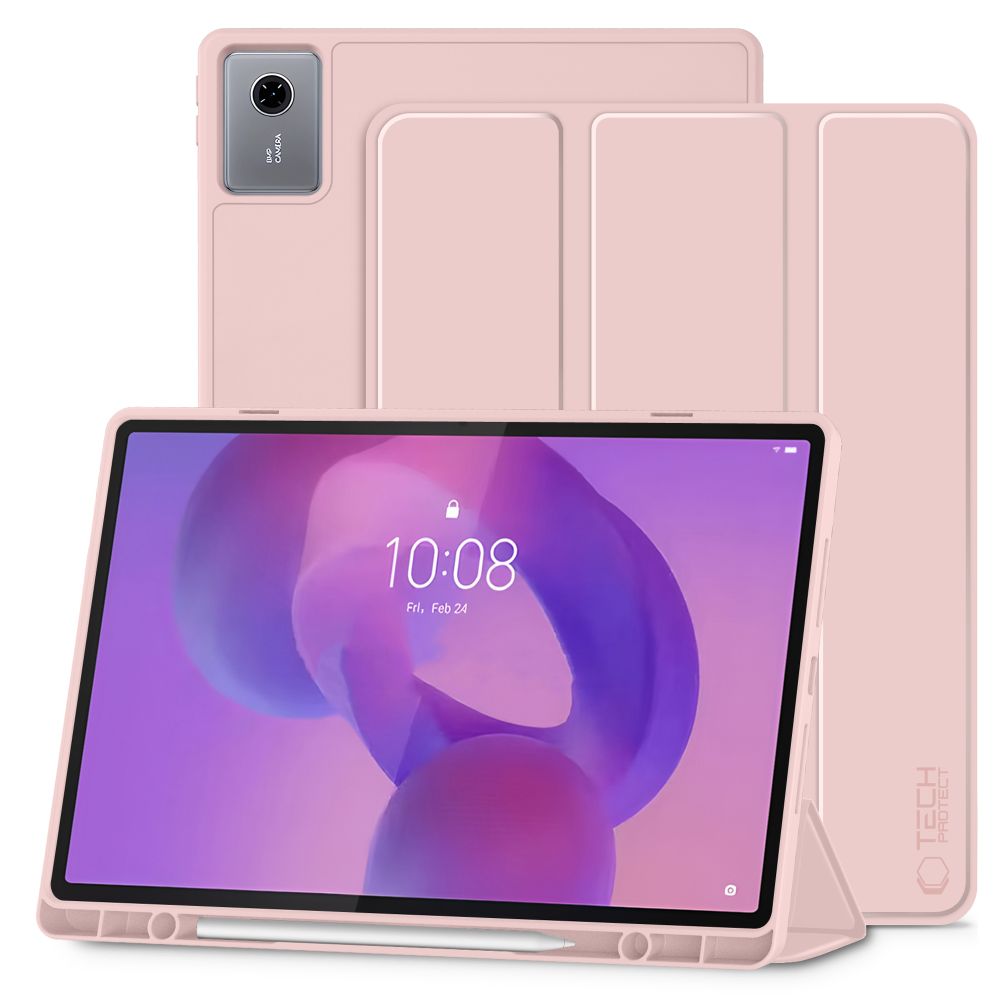 TechProtect SmartCase Pennfodral för Lenovo Idea Tab Plus 12.1 TB-361 - Rosa