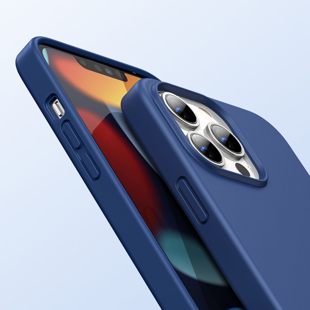 Ugreen Skyddande silikonfodral gummi flexibelt silikonfodral för iPhone 13 Pro Max blå