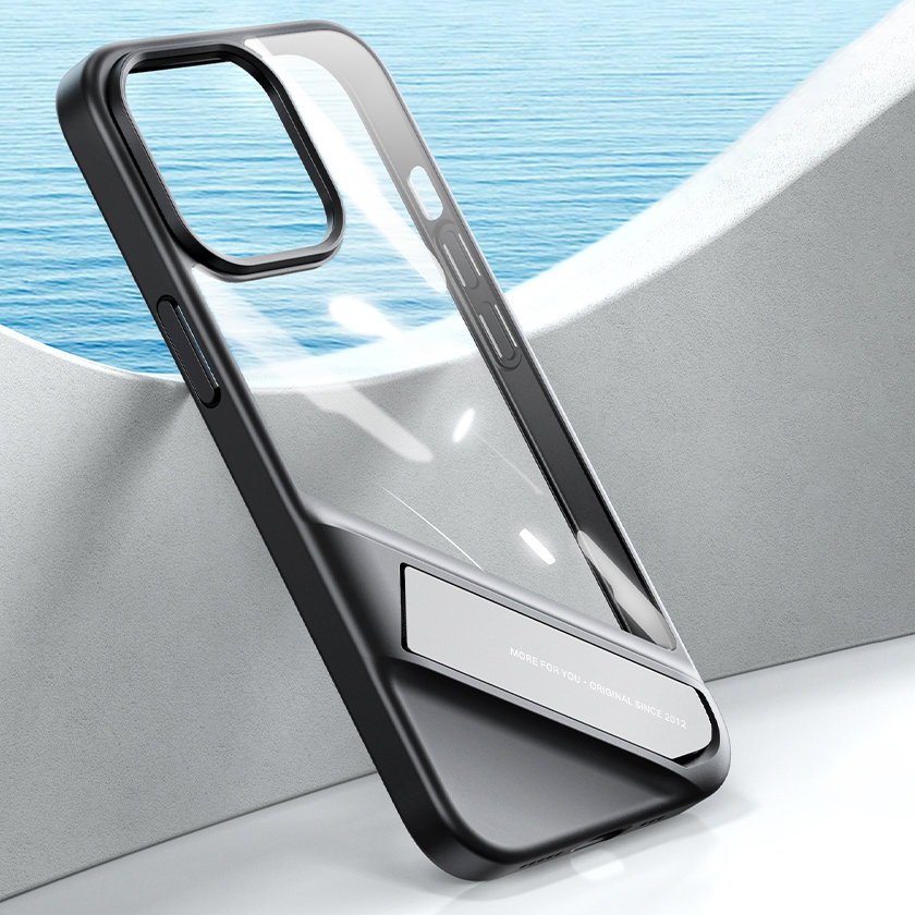 Ugreen Fusion Kickstand Fodral iPhone 13 Pro Hårt fodral med gelram och stativ svart (90153)