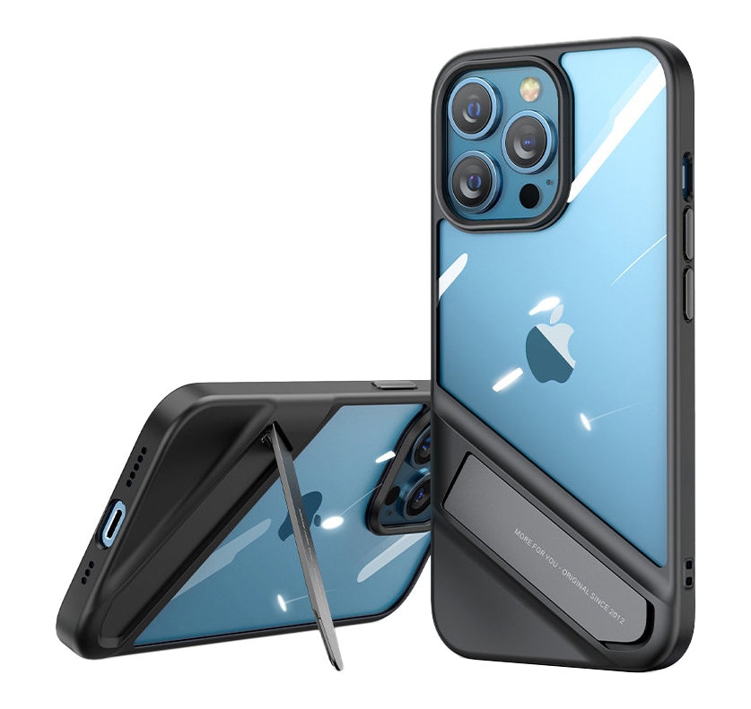 Ugreen Fusion Kickstand Fodral iPhone 13 Pro Hårt fodral med gelram och stativ svart (90153)