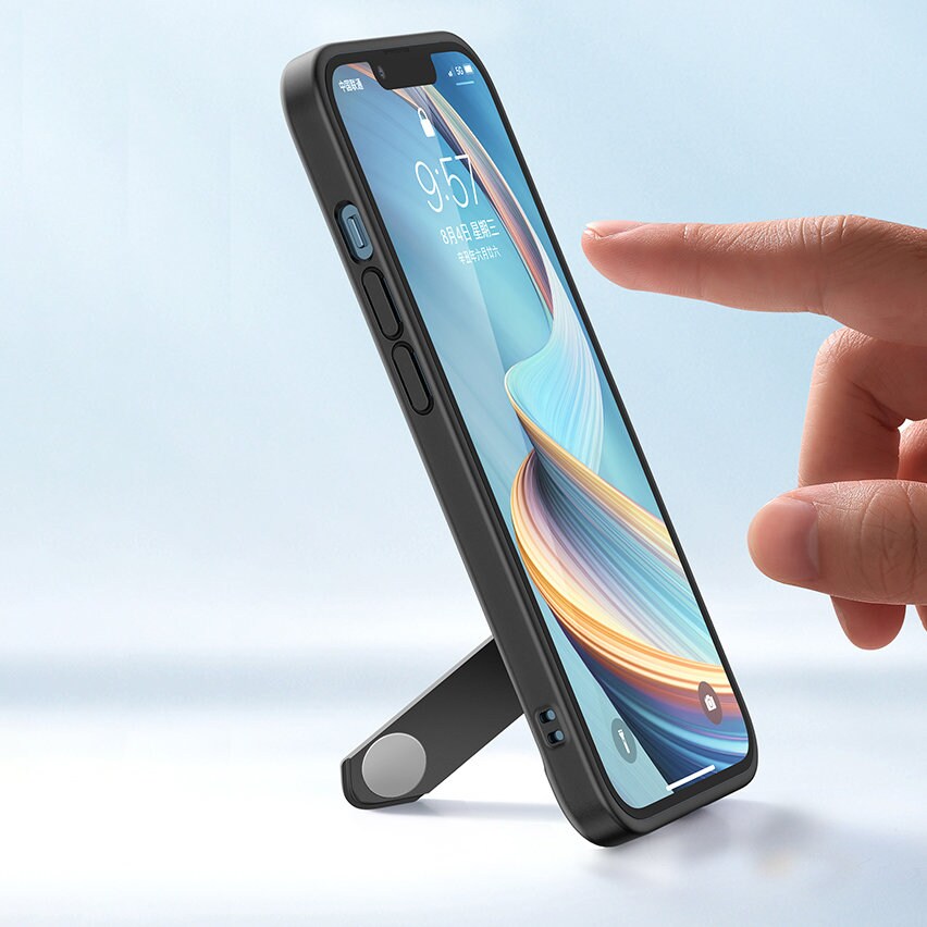 Ugreen Fusion Kickstand Fodral iPhone 13 Pro Hårt fodral med gelram och stativ svart (90153)
