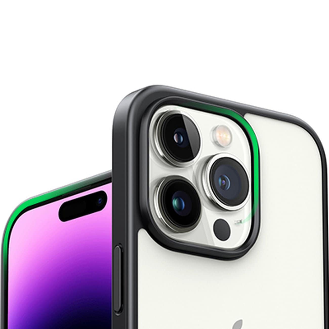 Ugreen LP635 Kickstand Fodral för iPhone 14 Pro - Hårt skal med gelram, Svart (90926)