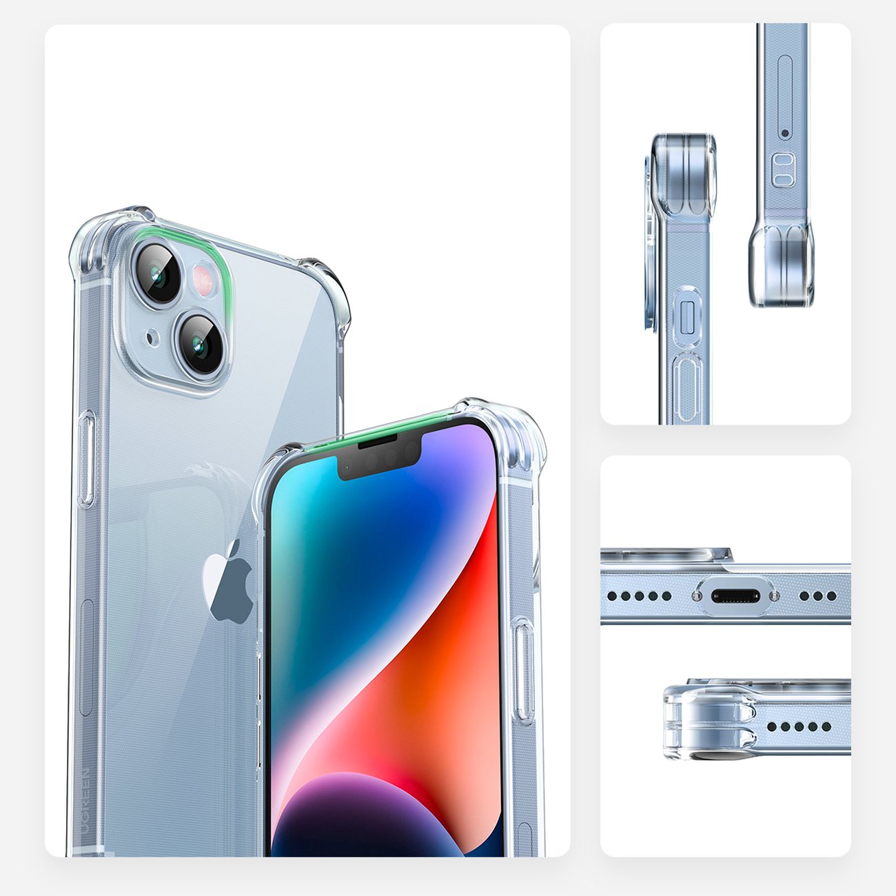 Ugreen Gel Bright Cushion Skyddsfodral för iPhone 14 Plus Transparent (LP602)