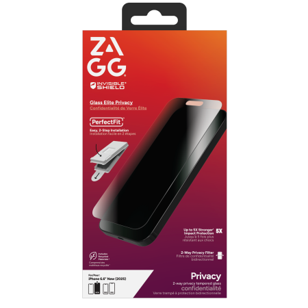 ZAGG Invisibleshield Glass Elite Sekretessglas för iPhone Air