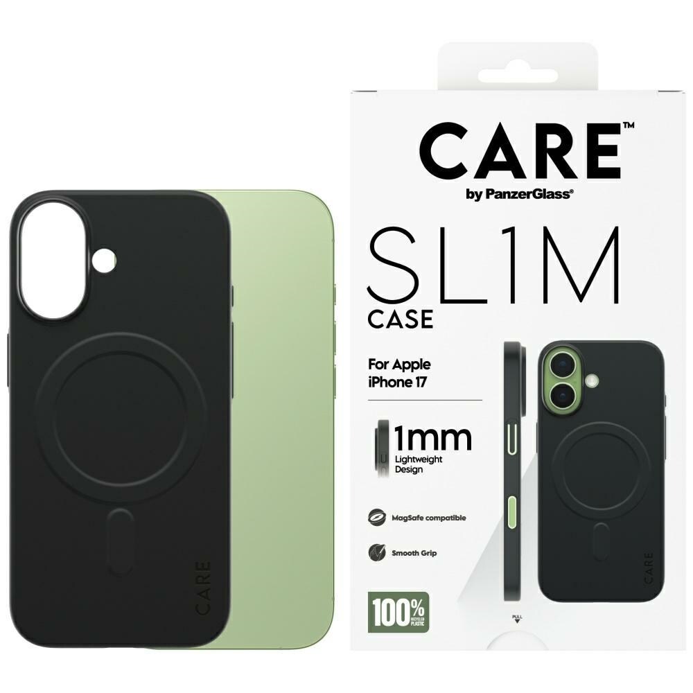CARE by PanzerGlass SL1M MagSafe-fodral för iPhone 17 - Svart