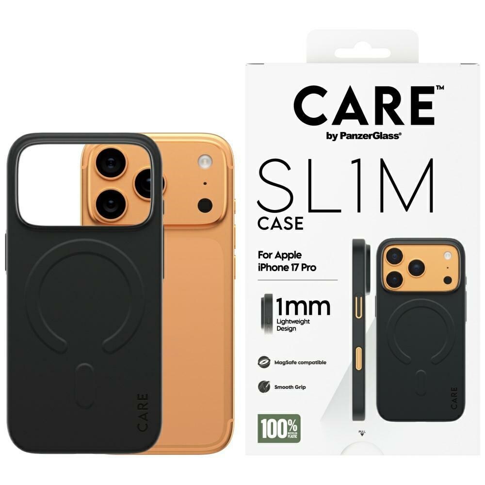 CARE by PanzerGlass SL1M MagSafe-fodral för iPhone 17 Pro - Svart