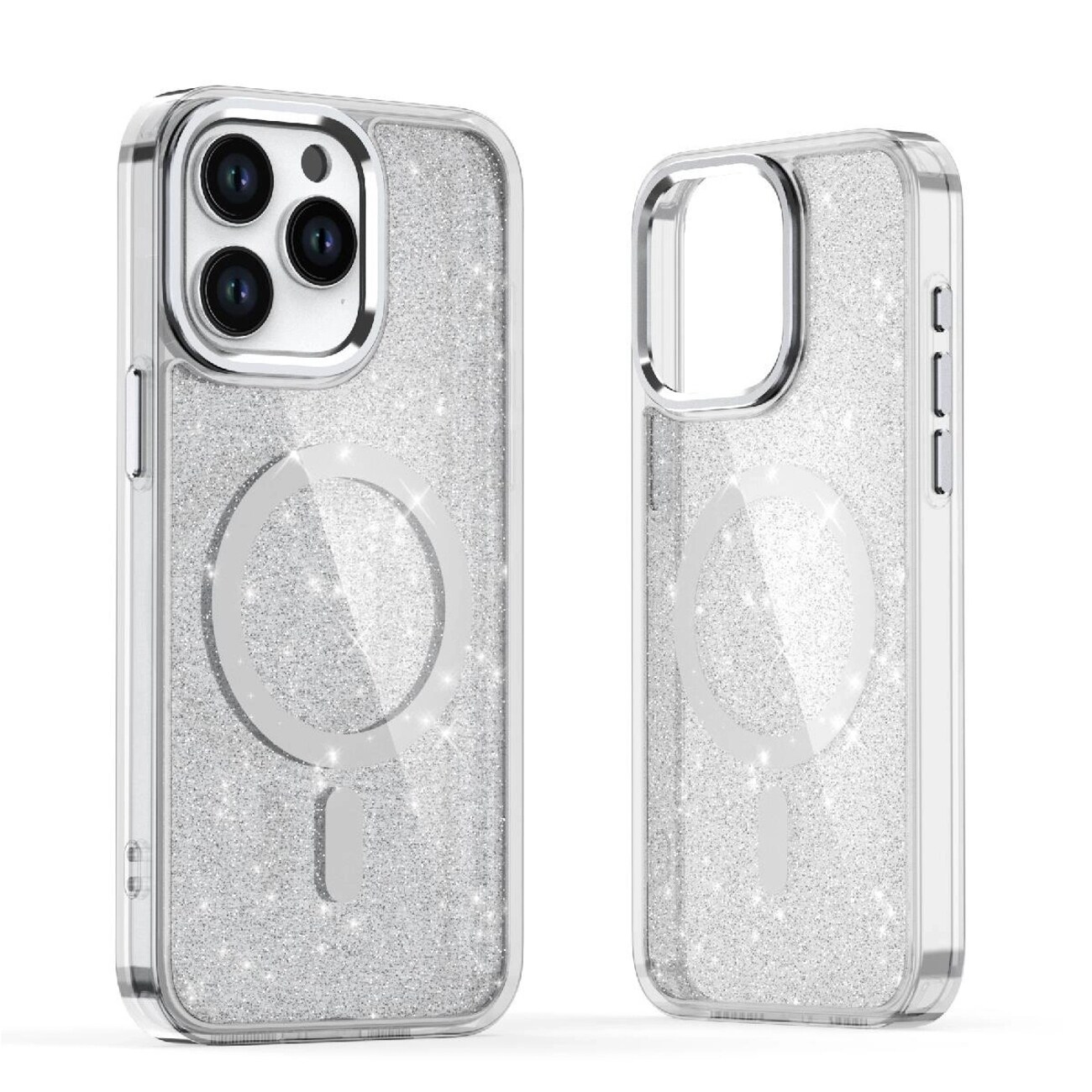 Glitter-etui til Samsung Galaxy S26 Ultra, MagSafe-kompatibel - Hvid