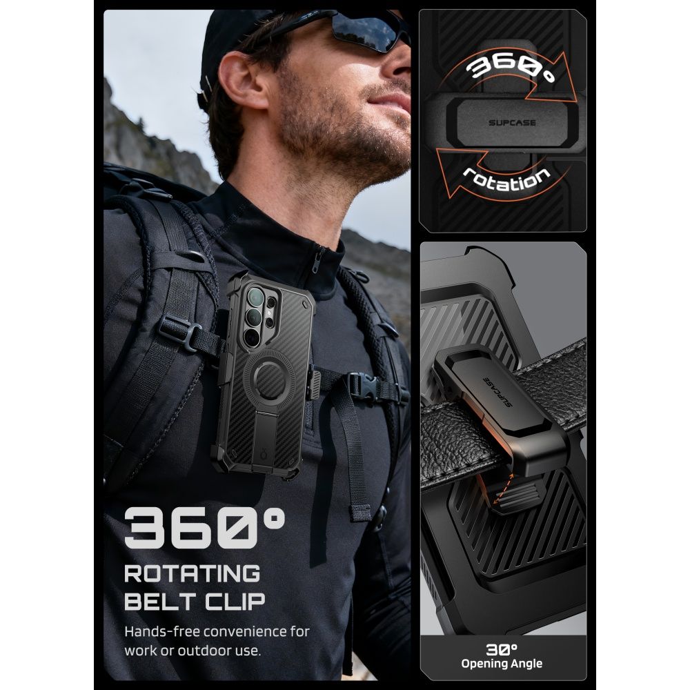 Supcase Unicorn Beetle Pro Mag MagSafe 2-Set Fodral för Samsung Galaxy S26 Ultra - Svart