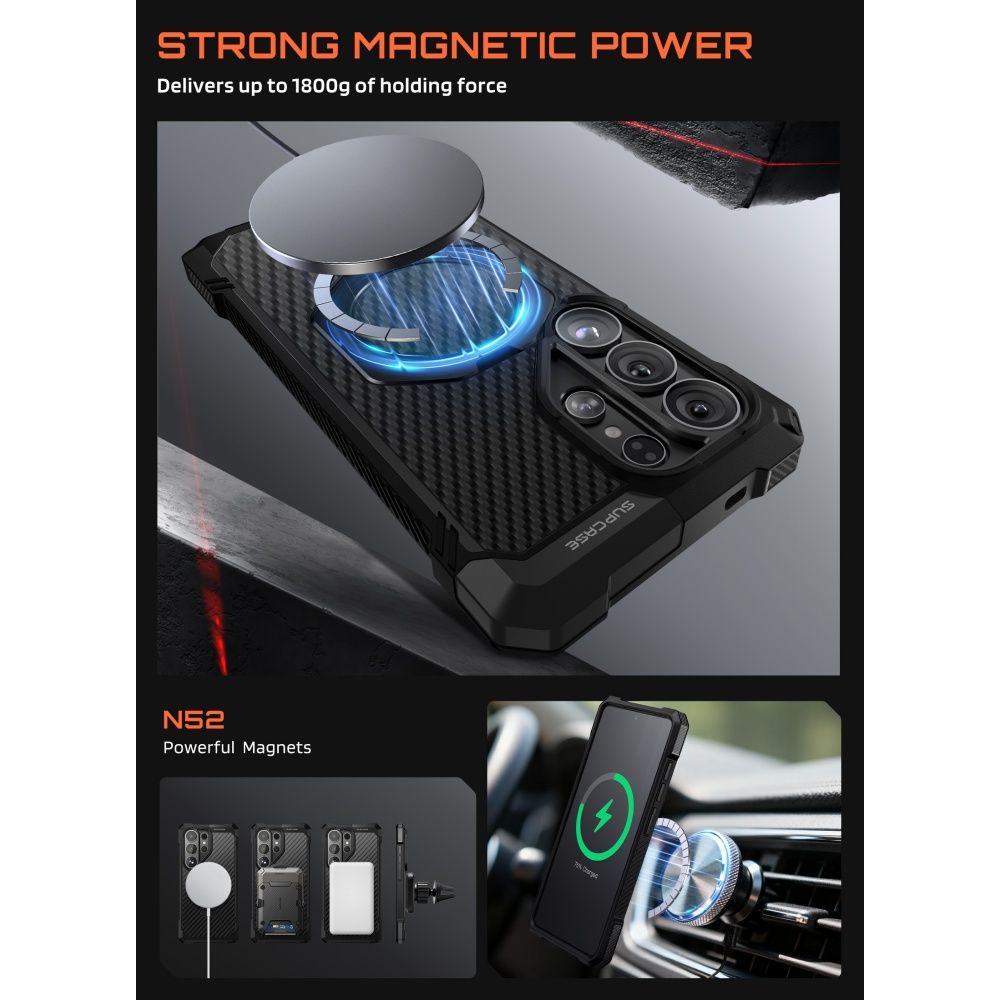 Supcase UB Grip Mag MagSafe-fodral för Samsung Galaxy S26 Ultra - Svart