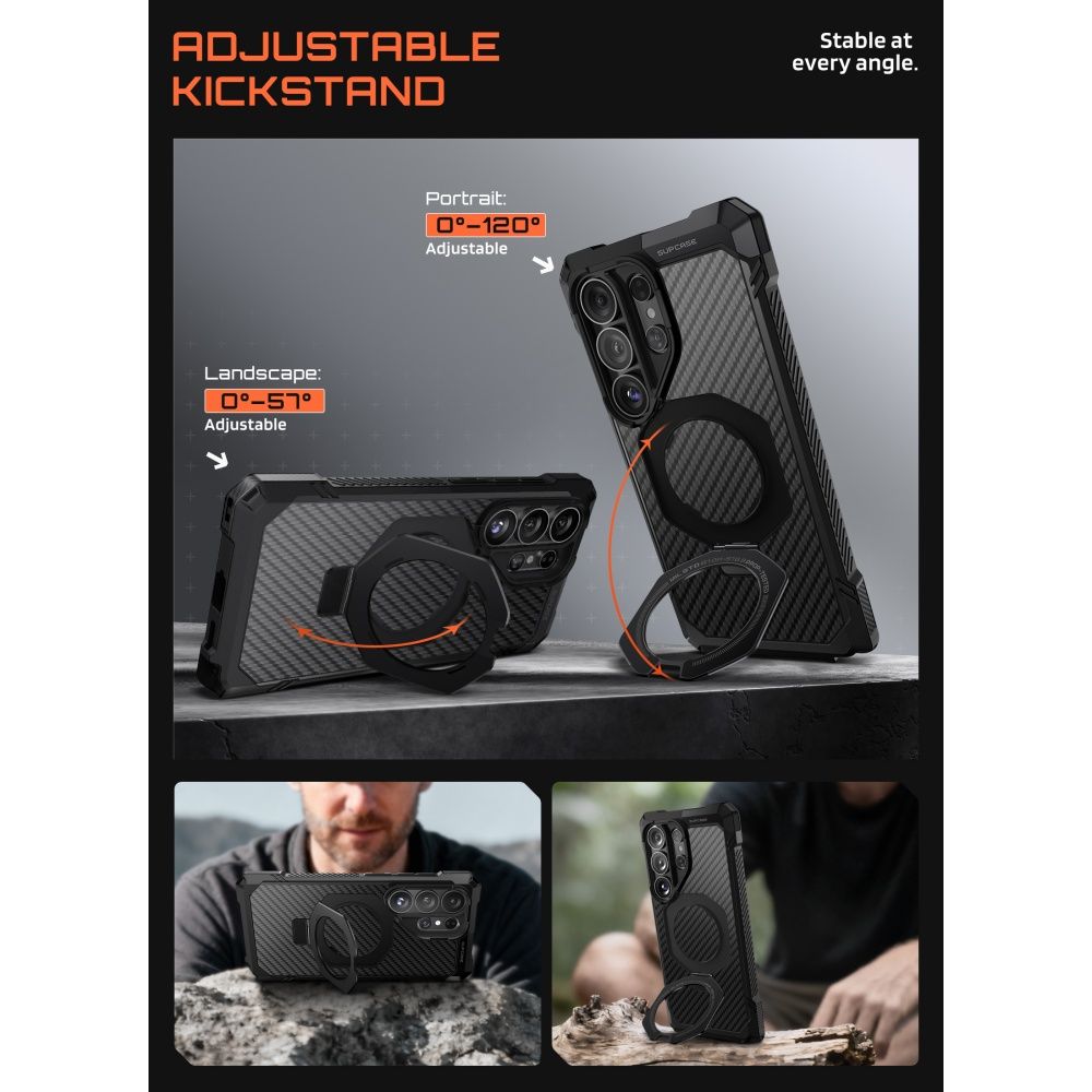 Supcase UB Grip Mag MagSafe-fodral för Samsung Galaxy S26 Ultra - Svart