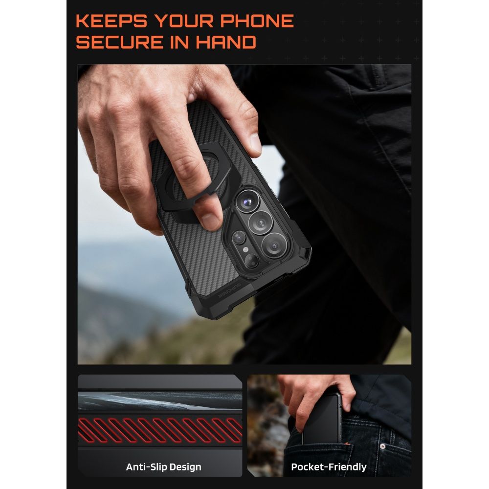Supcase UB Grip Mag MagSafe-fodral för Samsung Galaxy S26 Ultra - Svart