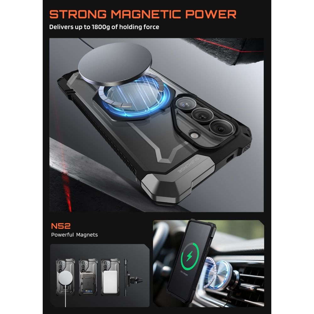 Supcase UB Grip Mag MagSafe-fodral för Samsung Galaxy S26 - Svart