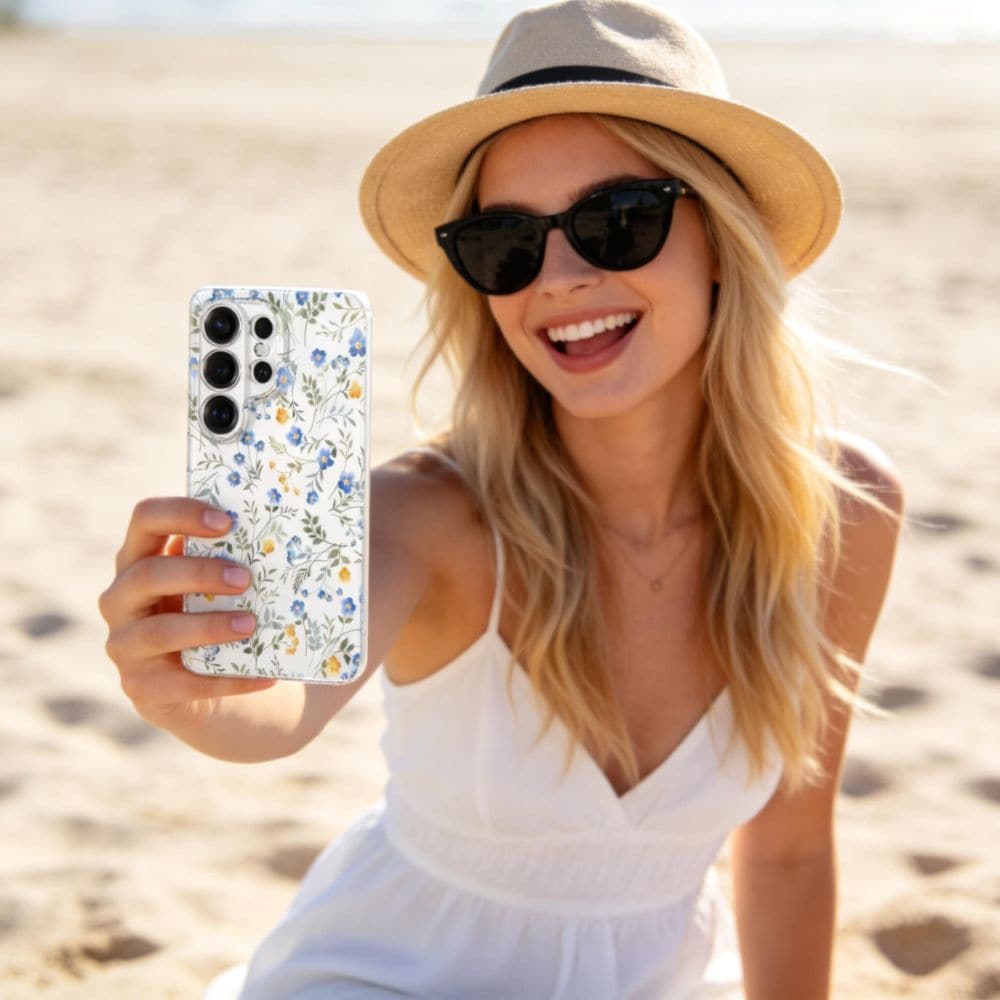 Tech-Protect FlexAir-fodral för Samsung Galaxy S26 Ultra - Färgglada blommor