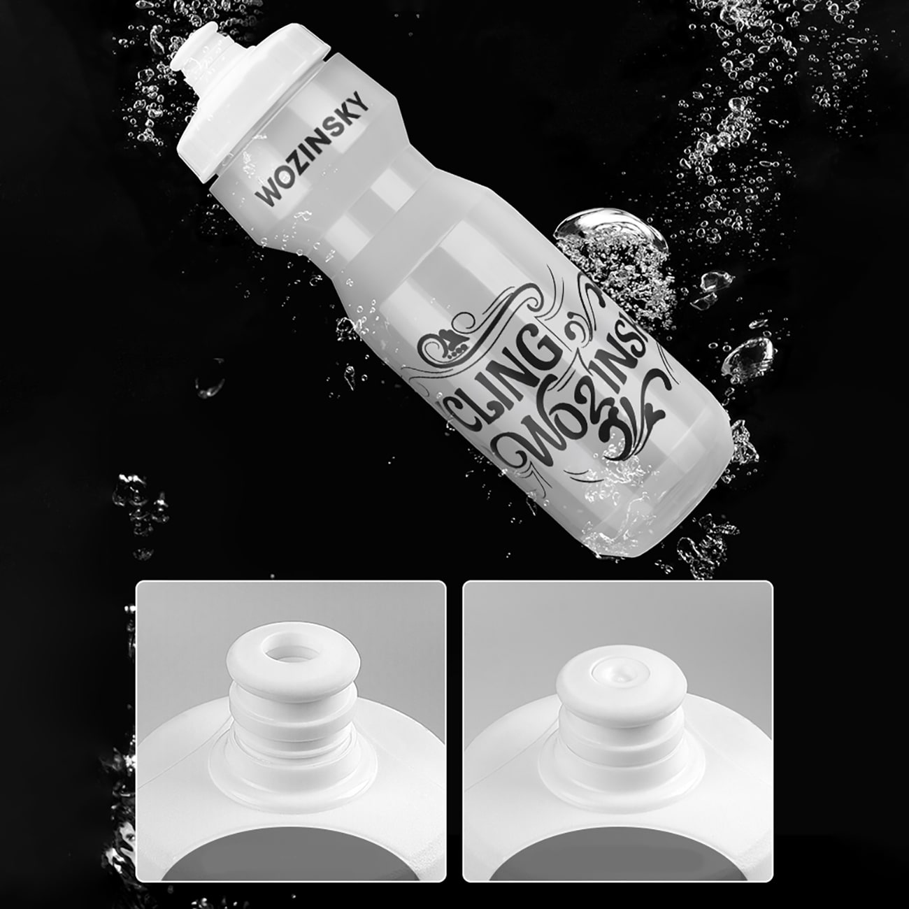 Wozinsky WBR-01T 750 ml sykkelflaske - gjennomsiktig