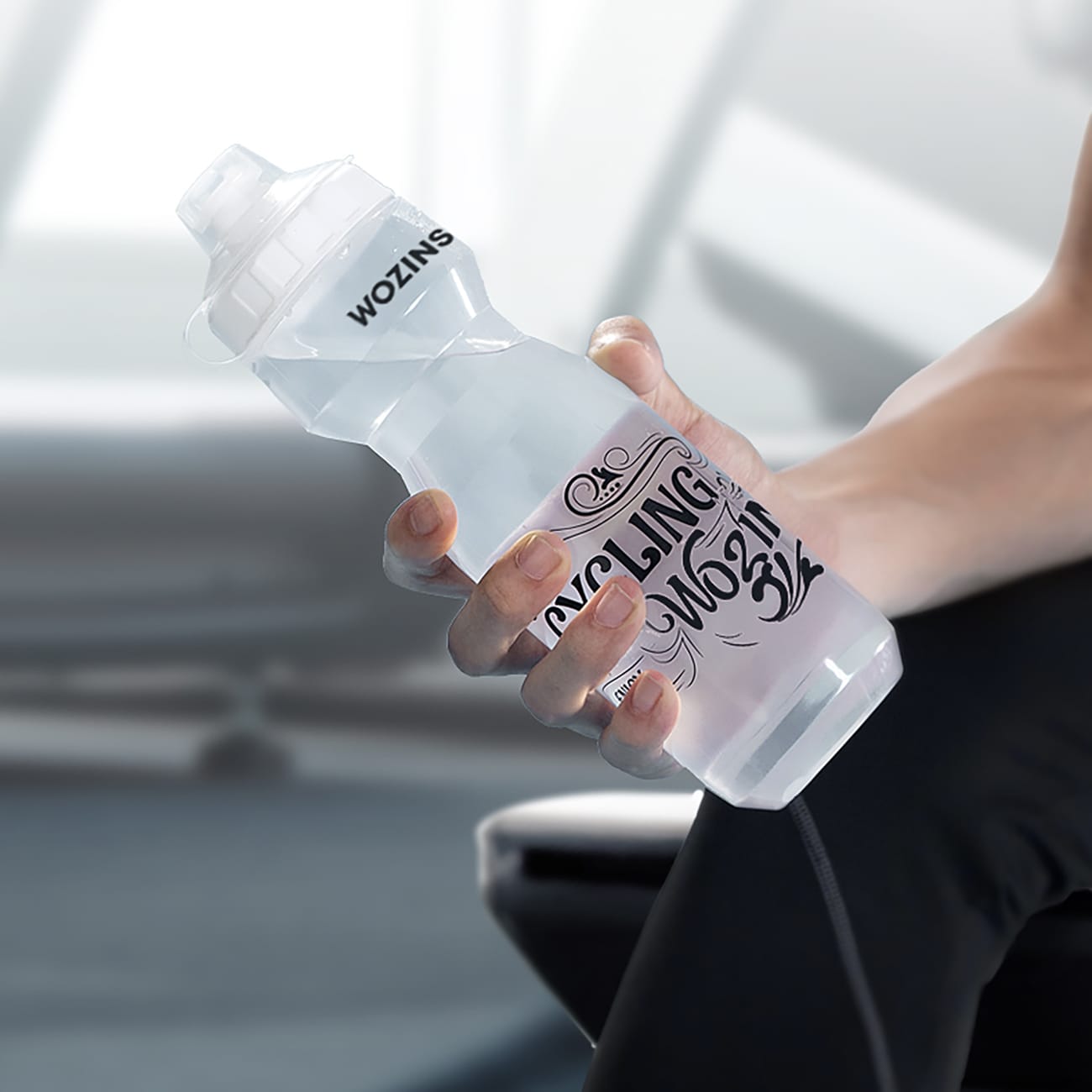 Wozinsky WBR-01T 750 ml sykkelflaske - gjennomsiktig