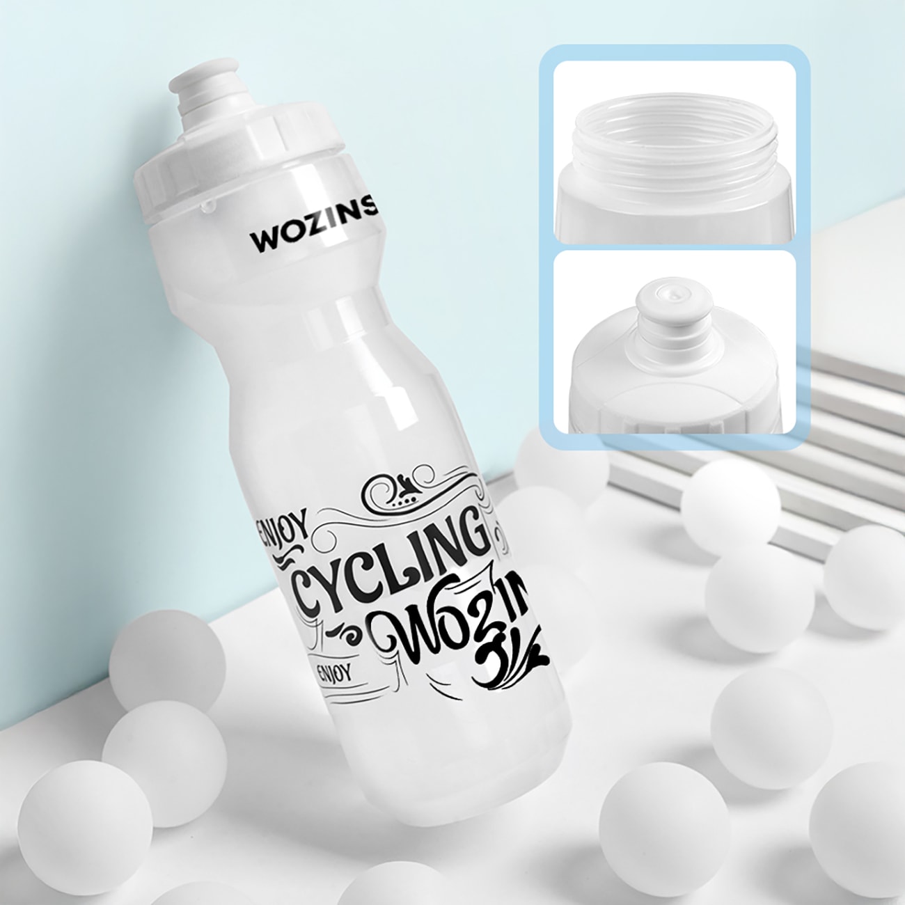 Wozinsky WBR-01T 750 ml sykkelflaske - gjennomsiktig