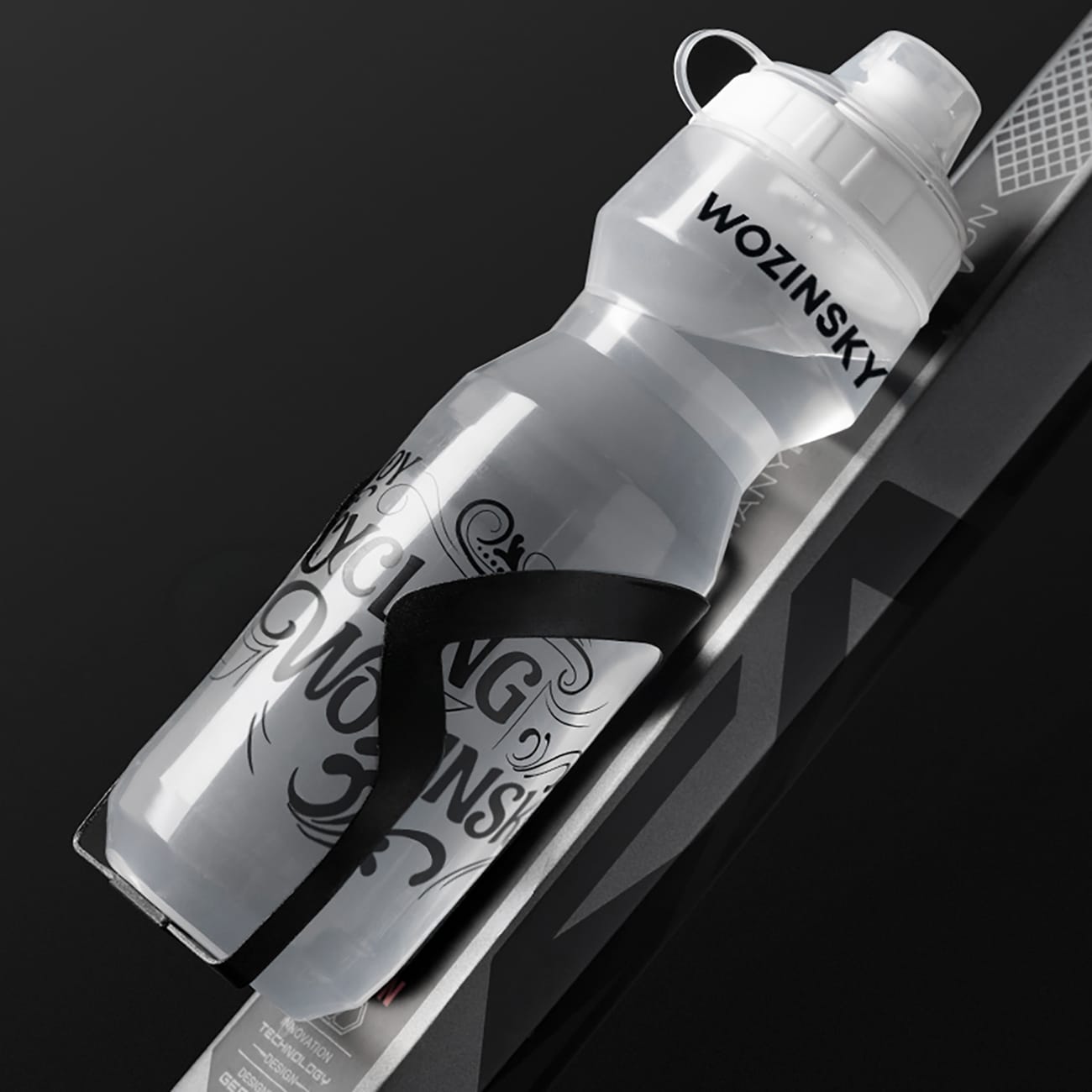 Wozinsky WBR-01T 750 ml sykkelflaske - gjennomsiktig