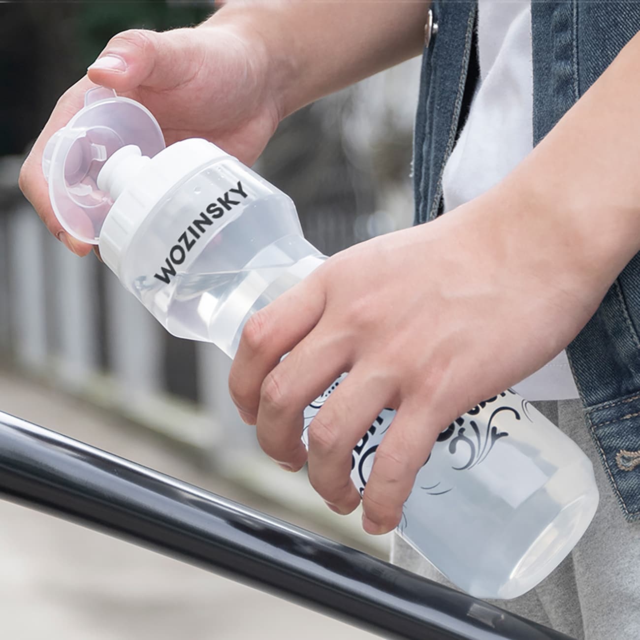 Wozinsky WBR-01T 750 ml sykkelflaske - gjennomsiktig
