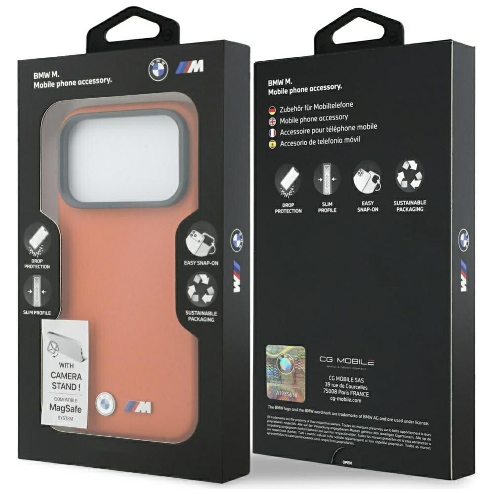 BMW M MagSafe-fodral med metallogo för iPhone 17 Pro - Orange
