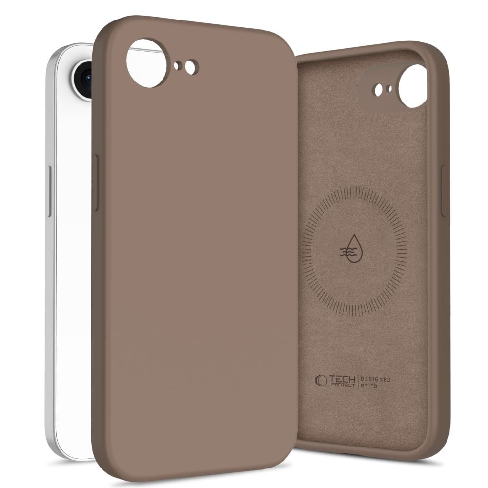 Tech-Protect MagSafe-etui i silikone til iPhone 16E / 17E - Brun