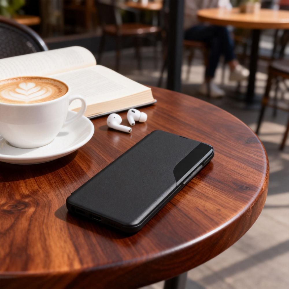 Tech-Protect Smart View-etui til Samsung Galaxy A57 5G - Sort