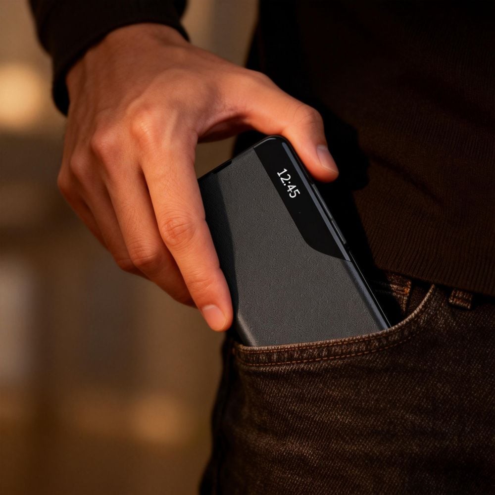 Tech-Protect Smart View-etui til Samsung Galaxy A57 5G - Sort