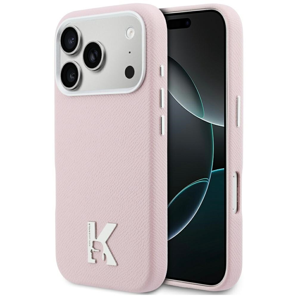 Karl Lagerfeld Karl Head Logo MagSafe-fodral för iPhone 17 Pro - Rosa