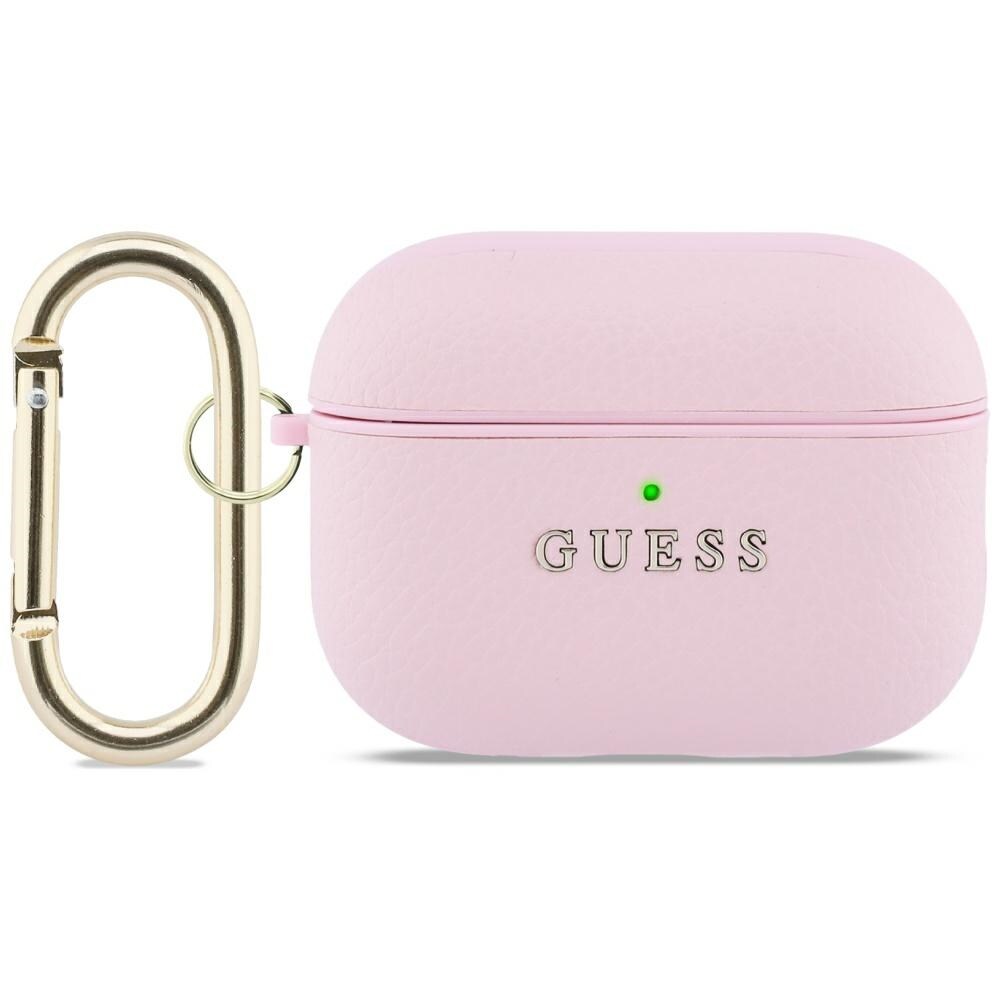 Guess Grained Classic Logo Fodral för AirPods Pro 3 - Rosa