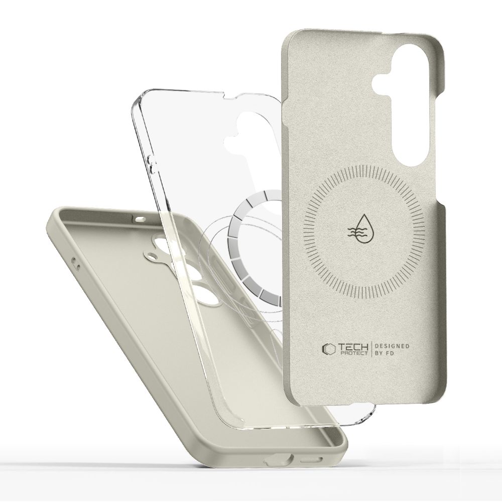 Tech-Protect MagSafe-fodral i silikon för Samsung Galaxy S26+ - Beige