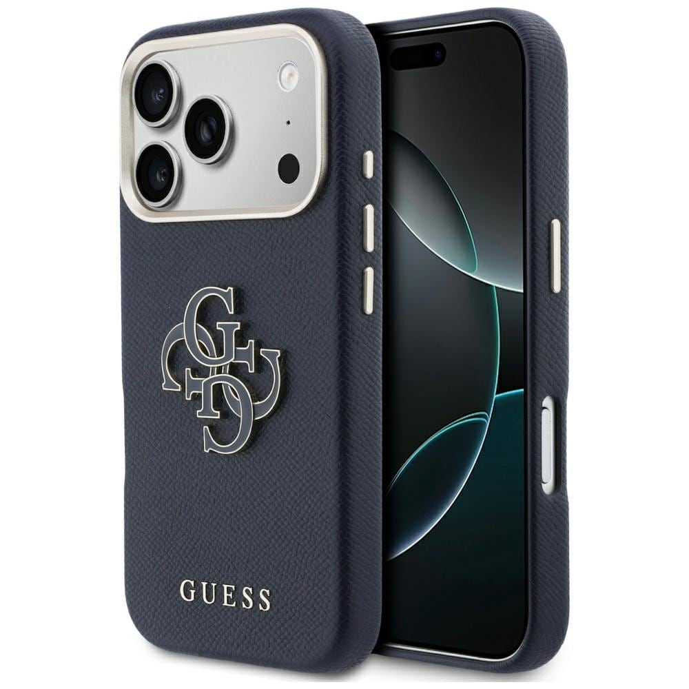 Guess FW Resin Logo-fodral för iPhone 17 Pro - Blå