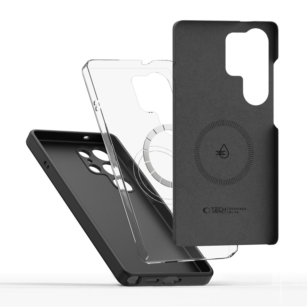 Tech-Protect MagSafe-etui i silikone til Samsung Galaxy S26 Ultra - Sort