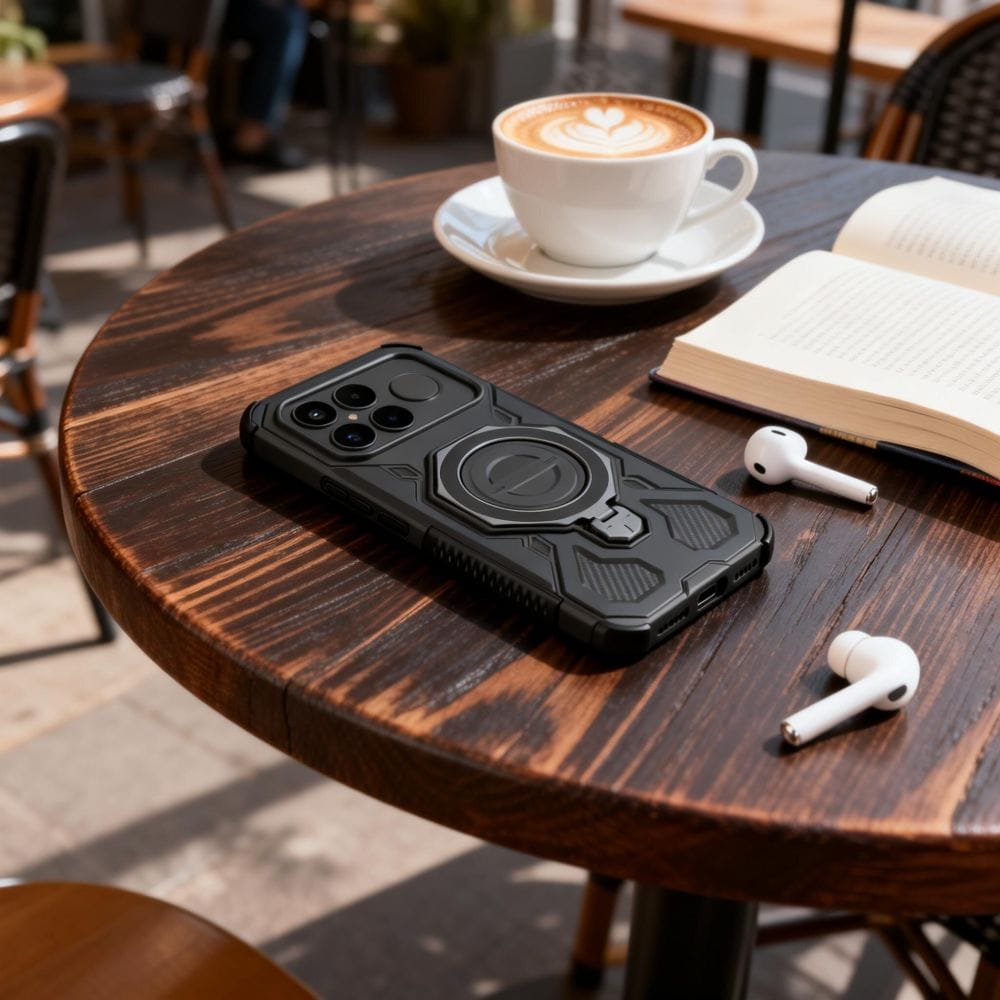 Tech-Protect TacticStand MagSafe-etui til Xiaomi Poco F8 Ultra - sort