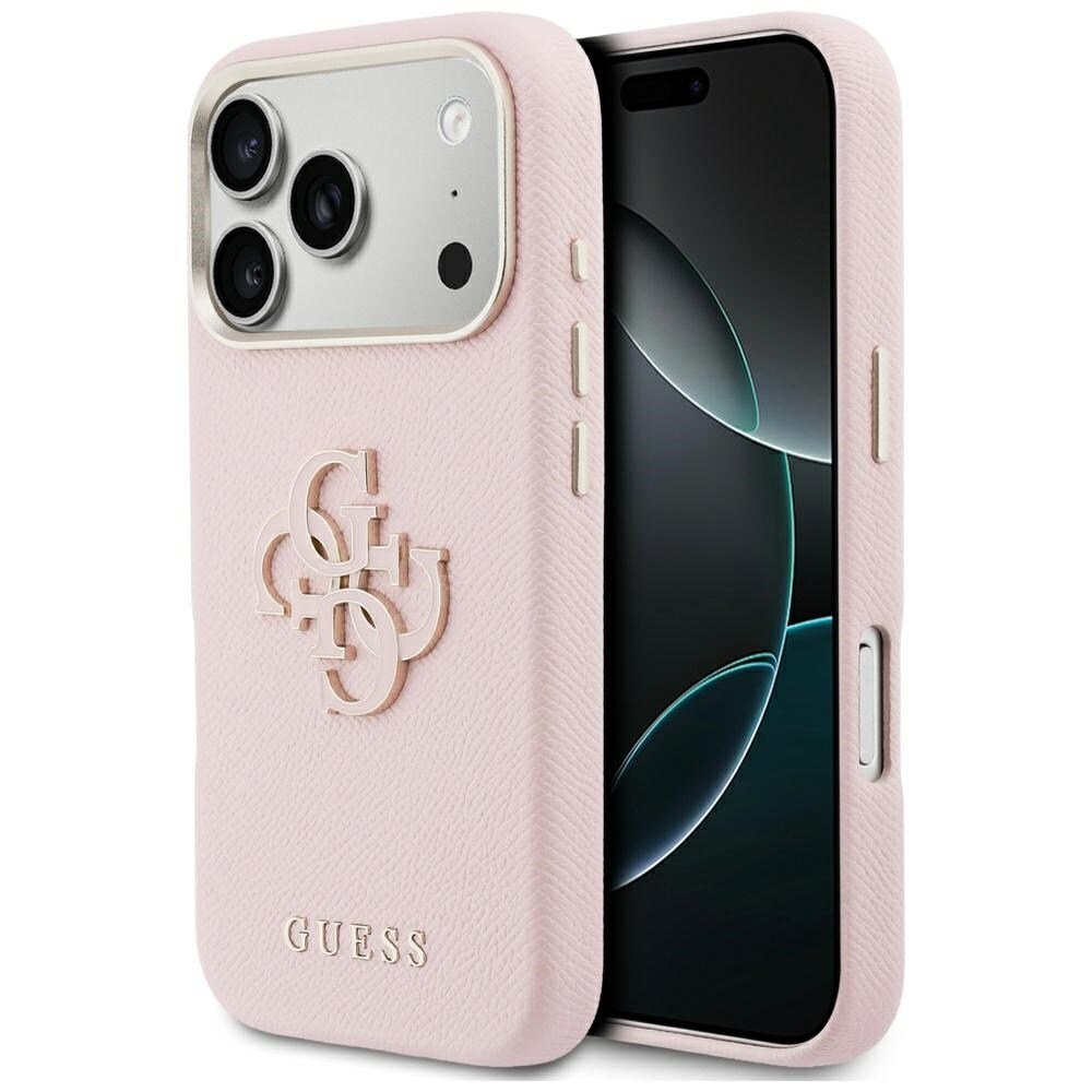 Guess FW Resin Logo Fodral för iPhone 17 Pro - Rosa